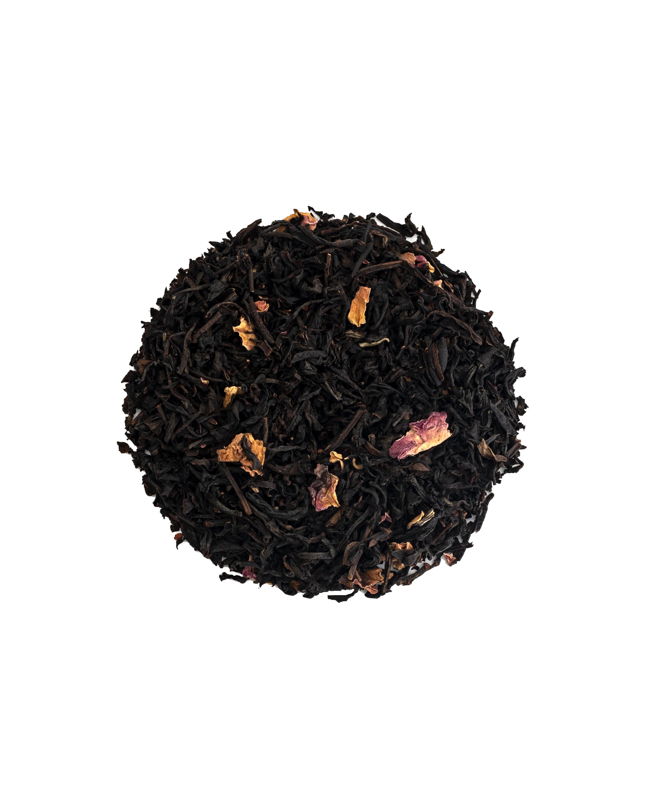 White label Rose Petal Black Tea for retailers, cafés, and tea brands. Premium black tea with rose petals, custom branding, and private label packaging.