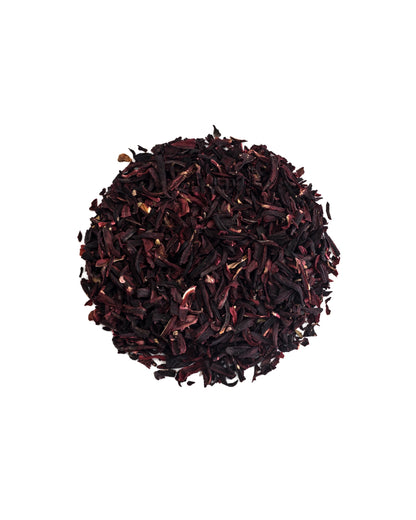 A vibrant, naturally decaffeinated hibiscus floral tea crafted for premium private label brands and international export markets.