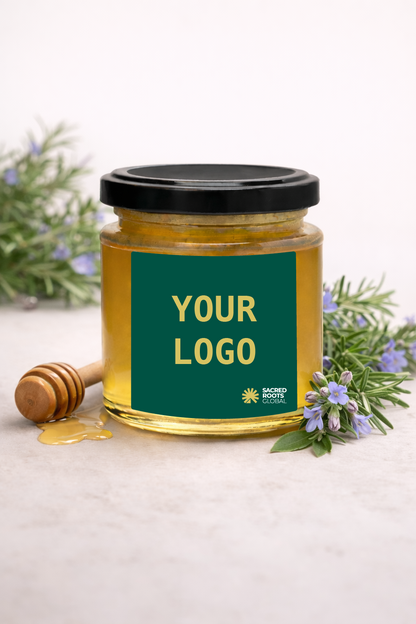 Premium Rosemary Honey for private label brands. Light, aromatic and floral. Full 360° support including sourcing, packaging, branding and export-ready production.